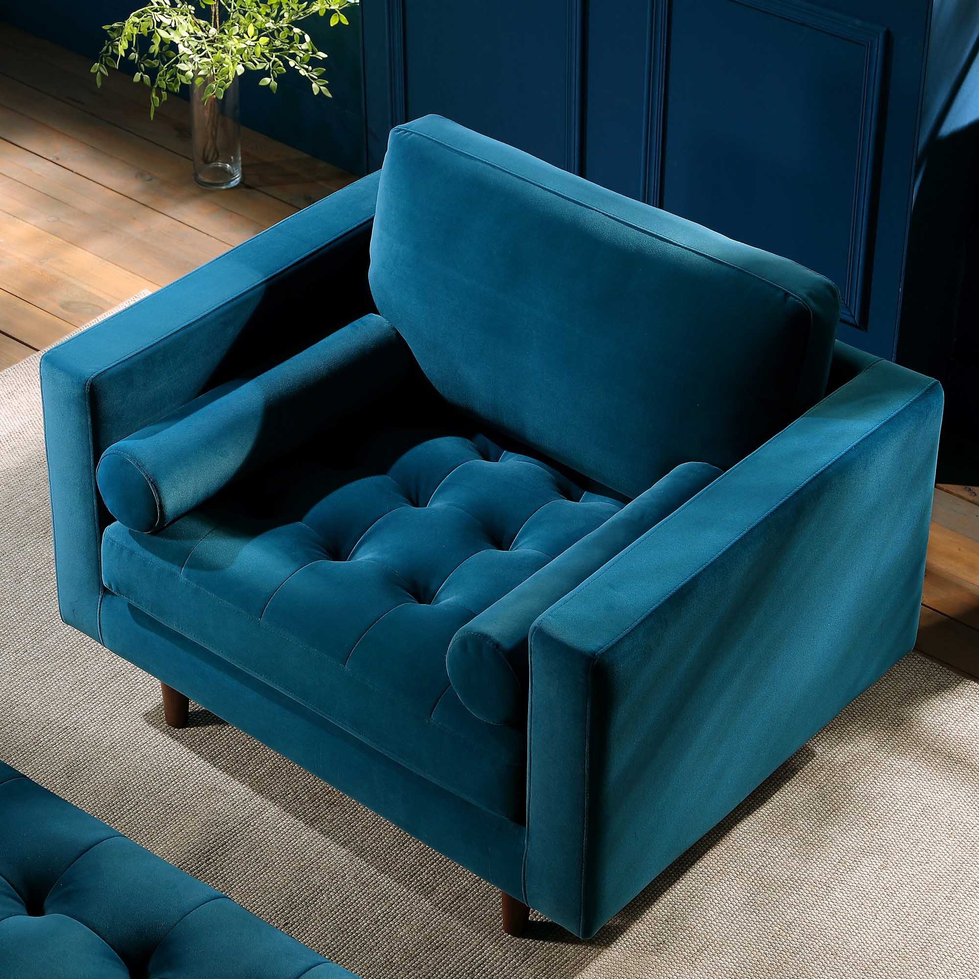 Henrietta Armchair, Teal Velvet | daals.com Henrietta Armchair, Teal Velvet | daals.com