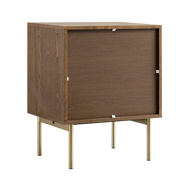 Richmond Ridged 2 Drawer Nightstand, Dark Ash