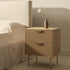 Richmond Ridged 2 Drawer Nightstand, Light Ash