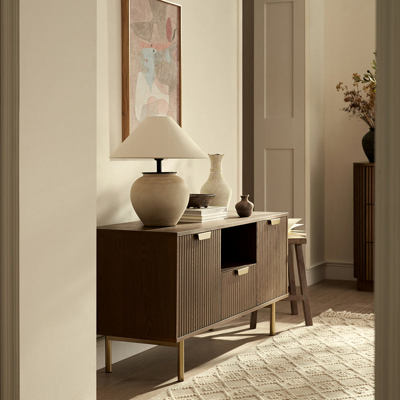 Richmond Ridged TV Unit, Dark Ash