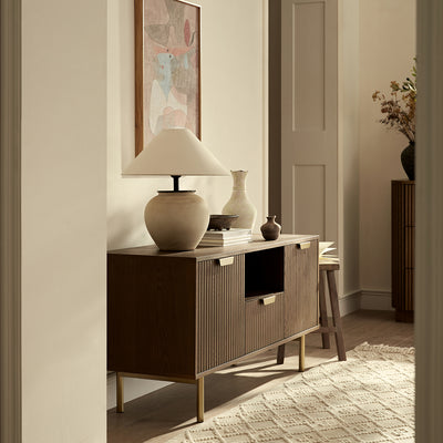 Richmond Ridged TV Unit, Dark Ash