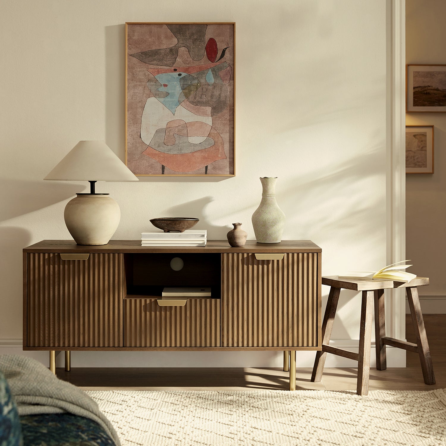 Richmond Ridged TV Unit, Dark Ash