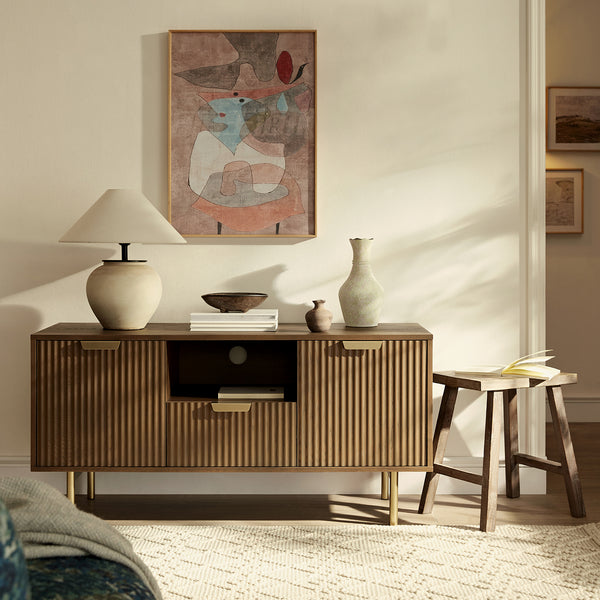 Richmond Ridged TV Unit, Dark Ash