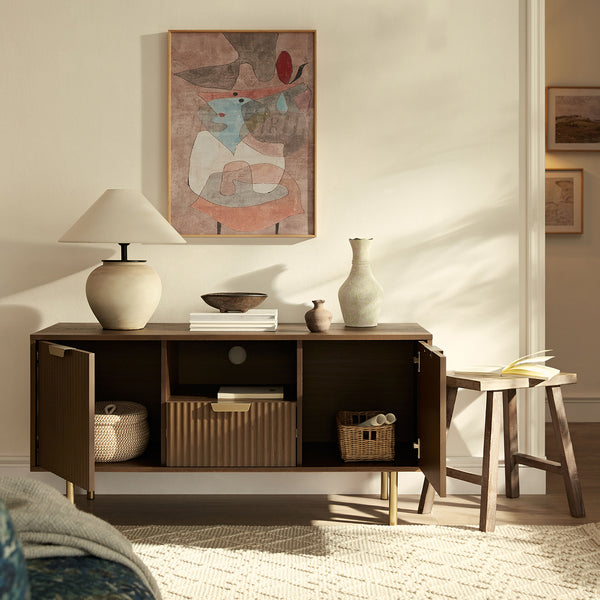 Richmond Ridged TV Unit, Dark Ash