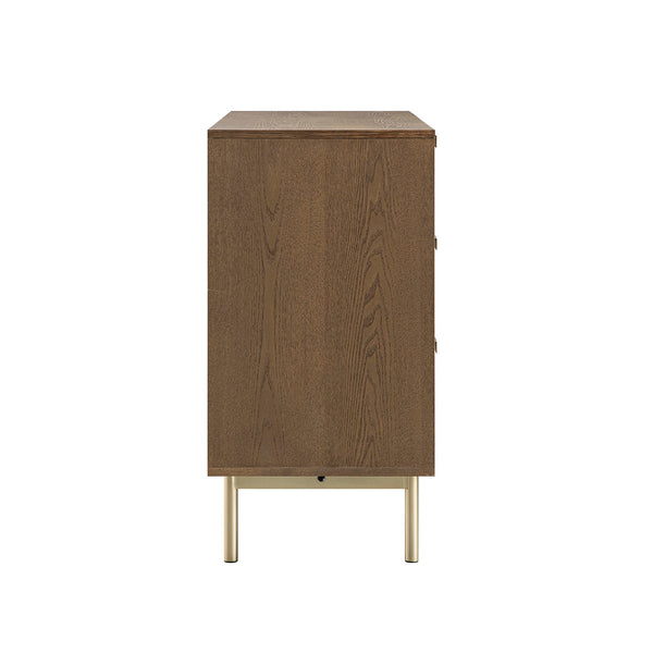 Richmond Ridged Wide 6 Drawer Dresser, Dark Ash