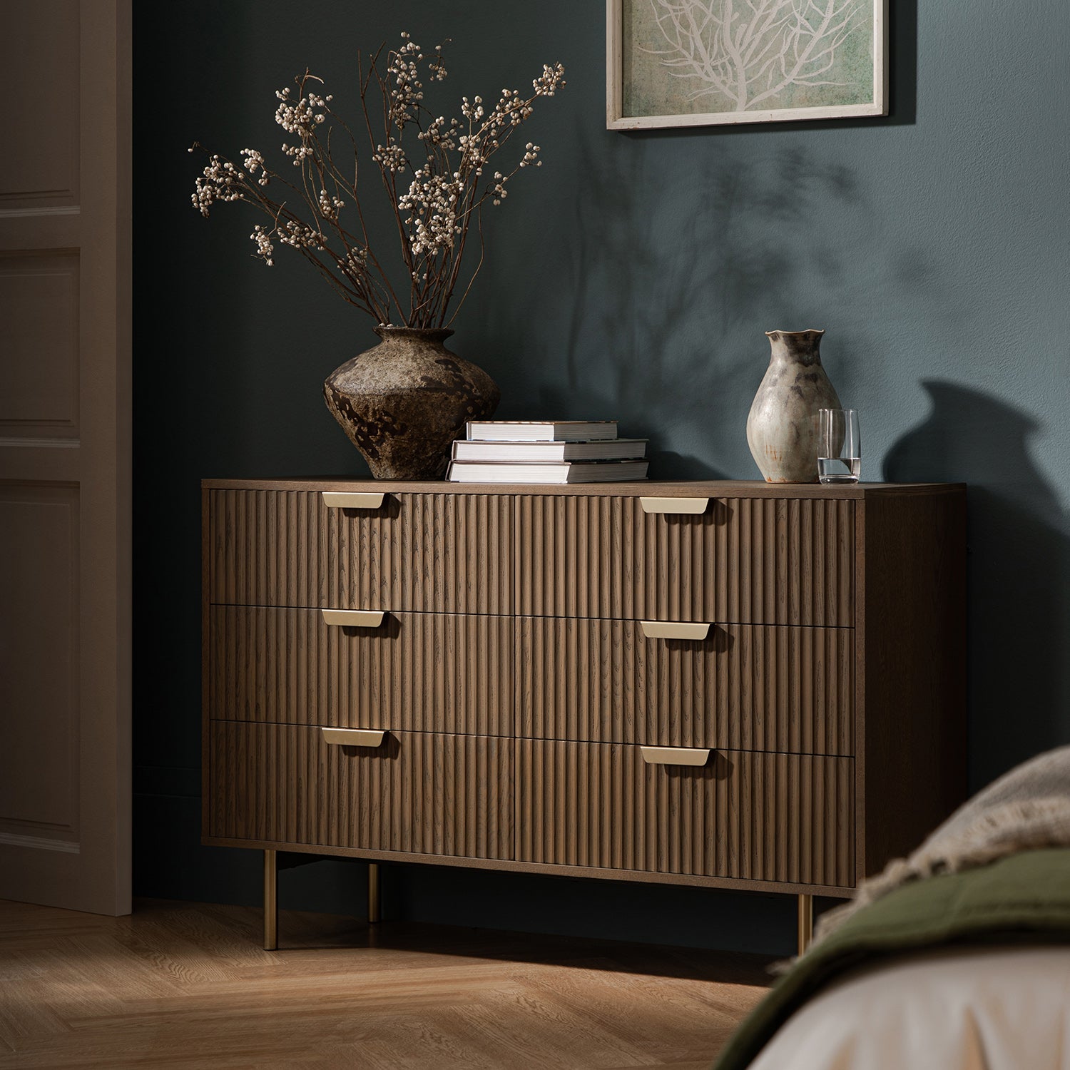 Richmond Ridged Wide 6 Drawer Dresser, Dark Ash | daals.com Richmond Ridged Wide 6 Drawer Dresser, Dark Ash | daals.com