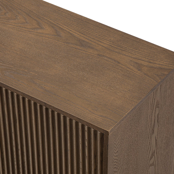 Richmond Ridged Large Sideboard, Dark Ash