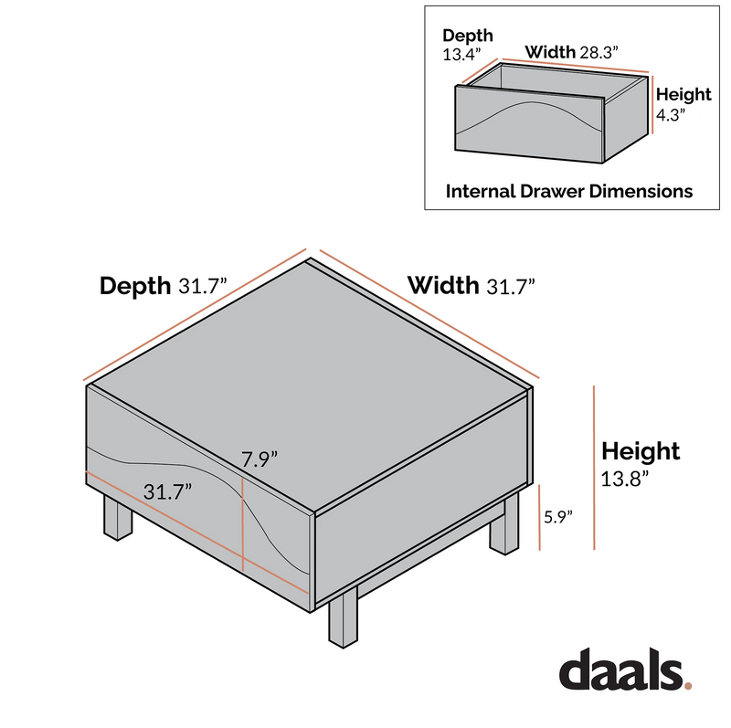 Moriko 2 Drawer Coffee Table