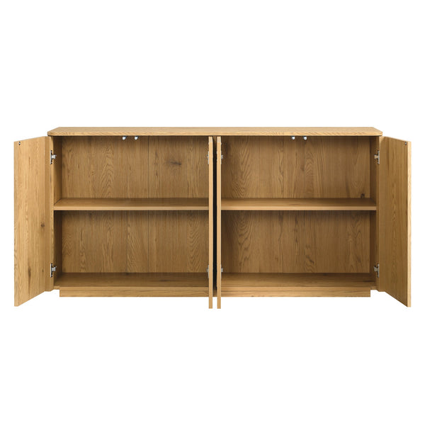 Agnes Curved Edge 59 in. Wide Sideboard, Natural