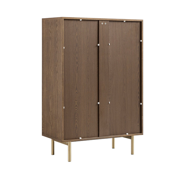 Richmond Ridged 5 Drawer Dresser, Dark Ash