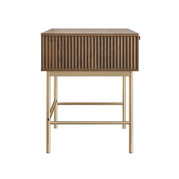 Richmond Ridged Vanity Table, Dark Ash