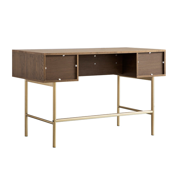 Richmond Ridged Vanity Table, Dark Ash