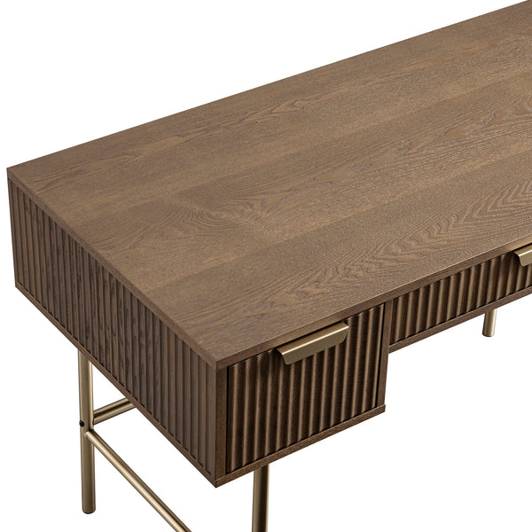 Richmond Ridged Vanity Table, Dark Ash