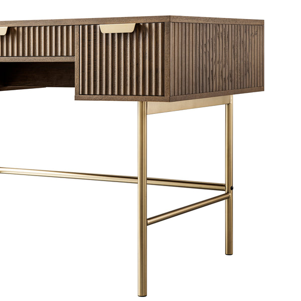 Richmond Ridged Vanity Table, Dark Ash