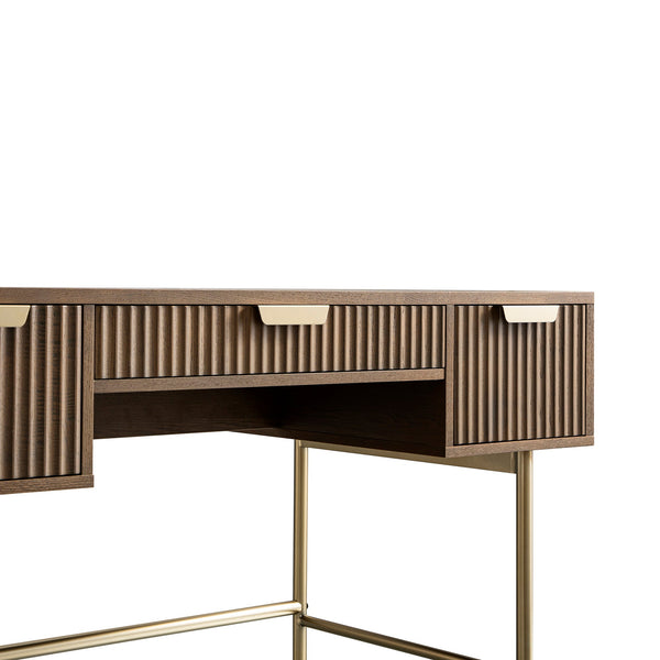 Richmond Ridged Vanity Table, Dark Ash