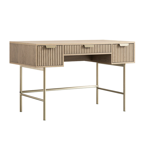 Richmond Ridged Vanity Table, Light Ash