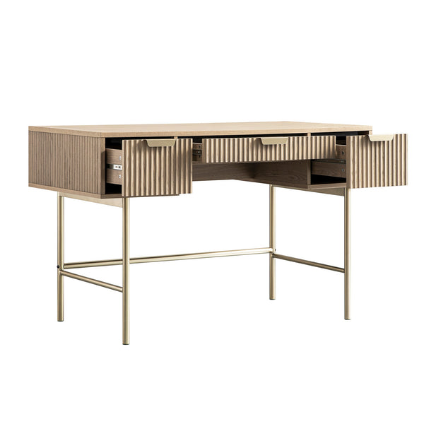 Richmond Ridged Vanity Table, Light Ash