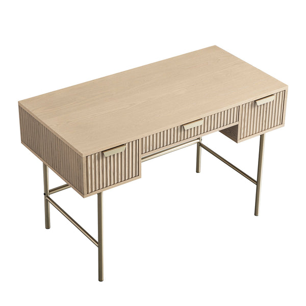 Richmond Ridged Vanity Table, Light Ash