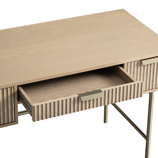 Richmond Ridged Vanity Table, Light Ash