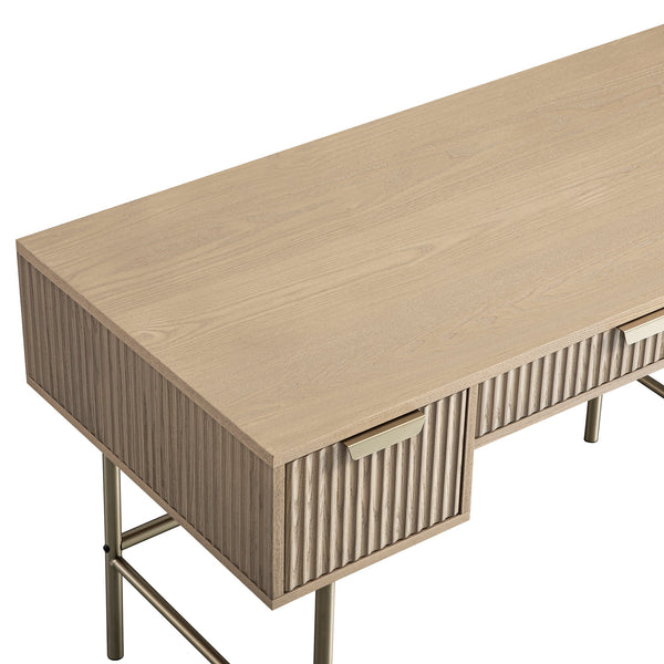 Richmond Ridged Vanity Table, Light Ash