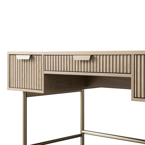Richmond Ridged Vanity Table, Light Ash