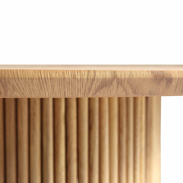 Maru Round Oak Pedestal Dining Table, Oak