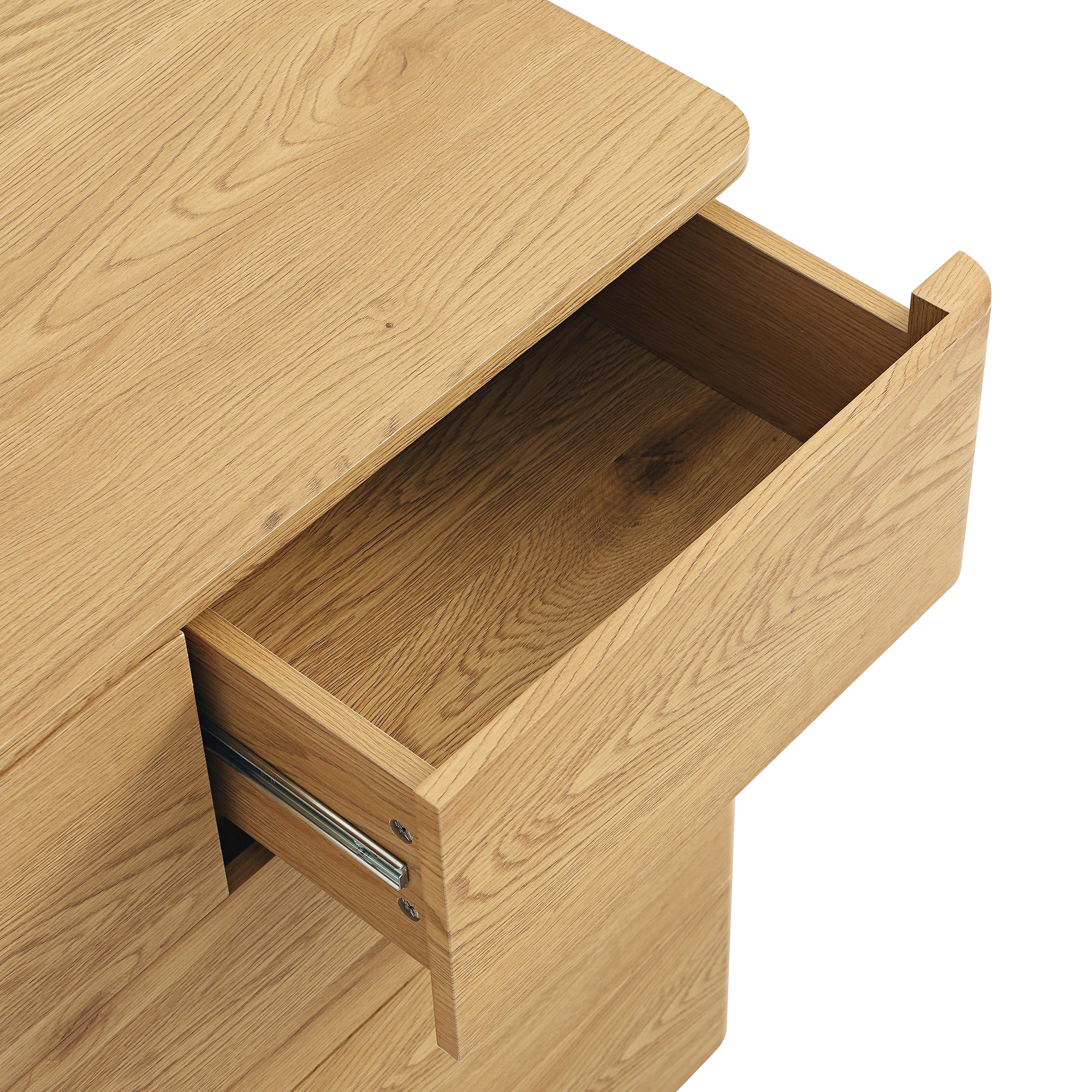 Drawer Rounded Esge Agnes Curved Edge 5 Drawer Dresser, Natural | daals.com