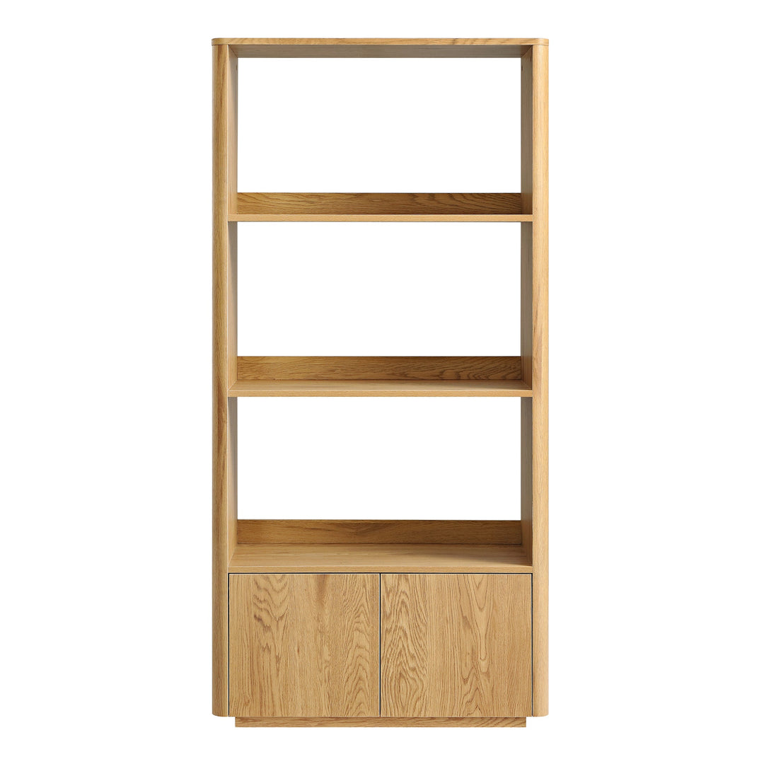 Agnes Curved Edge Bookcase, Natural | daals.com