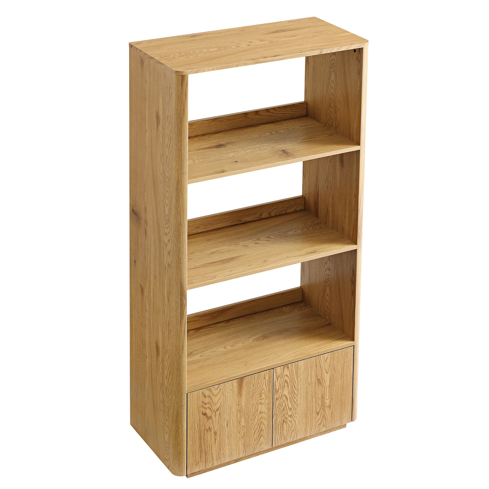 Agnes Curved Edge Bookcase, Natural | daals.com