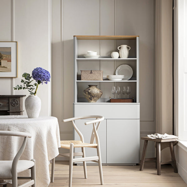 dresser grey oak Nova Domus Enzo Italian Modern textured with a wire Coaster Fenwick Gray Oak 9-Drawer