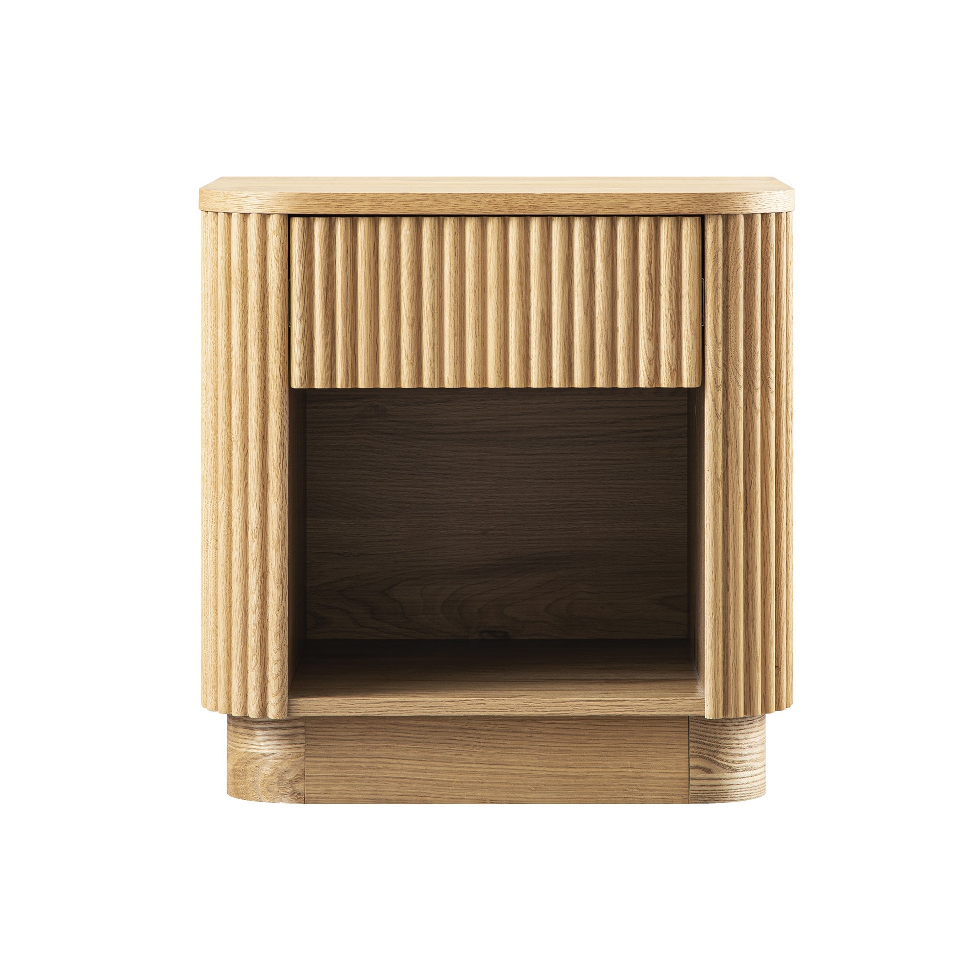 Maru 1-Drawer Nightstand, Oak