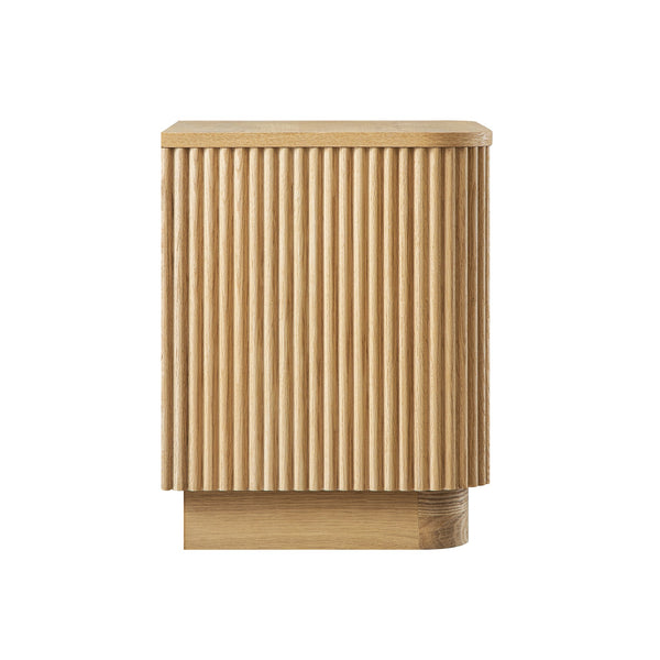 Maru 1-Drawer Nightstand, Oak