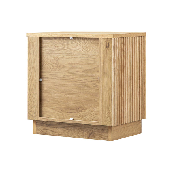 Maru 1-Drawer Nightstand, Oak