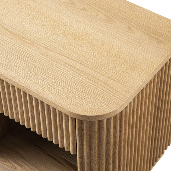 Maru 1-Drawer Nightstand, Oak