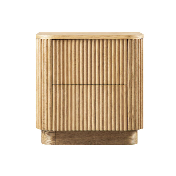 Maru 2-Drawer Nightstand, Oak