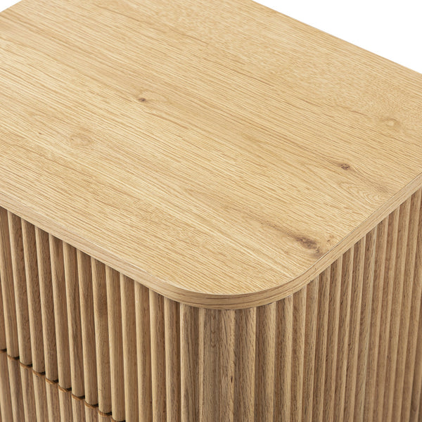 Maru 2-Drawer Nightstand, Oak