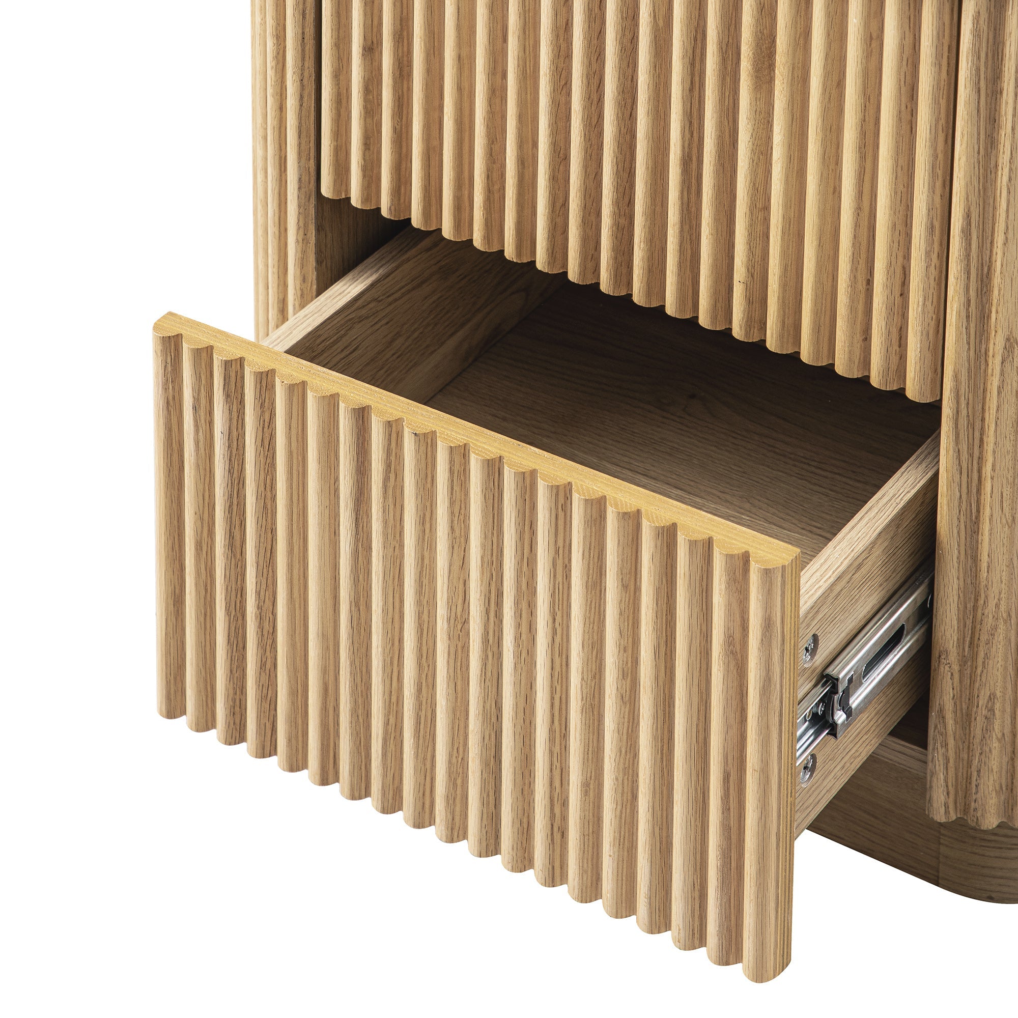 Maru 2-Drawer Nightstand, Oak