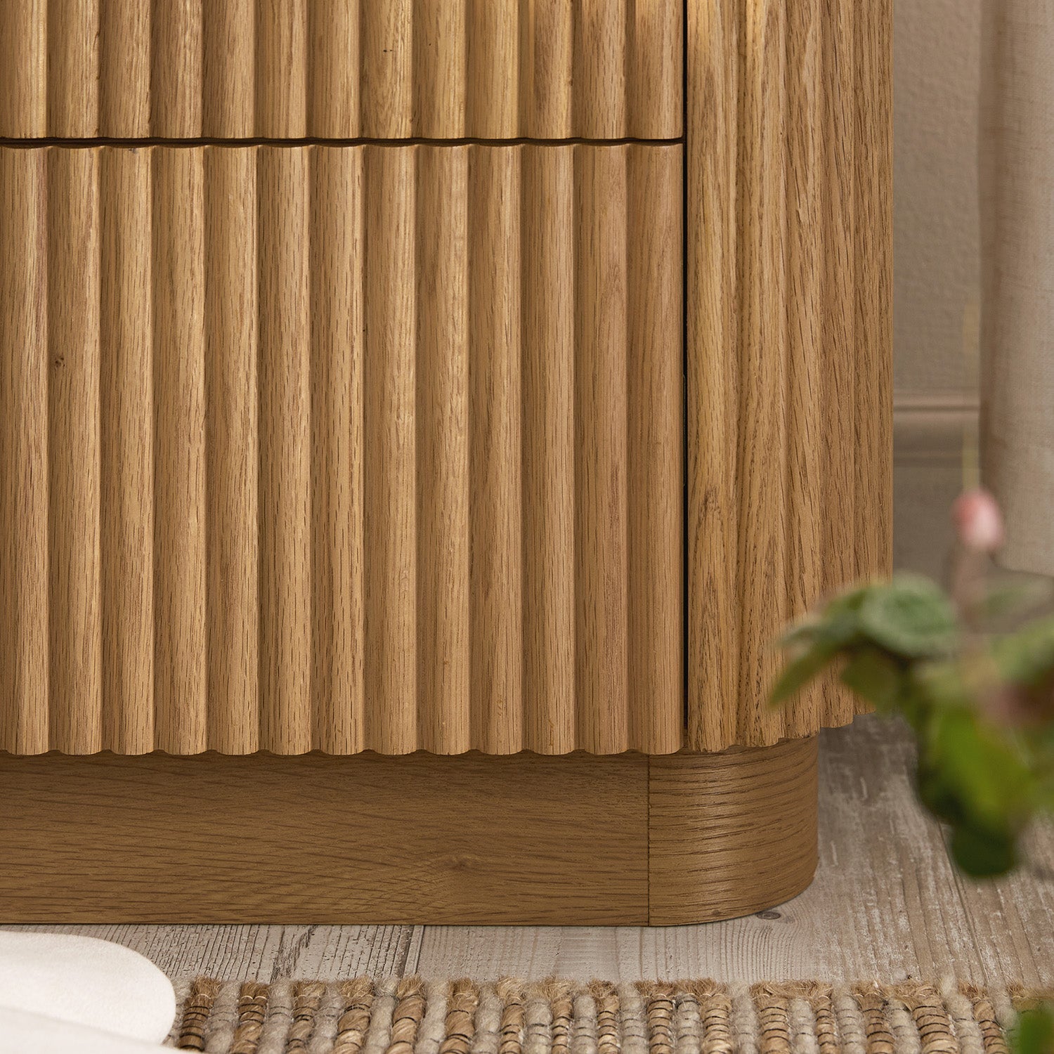 Maru 2-Drawer Nightstand, Oak