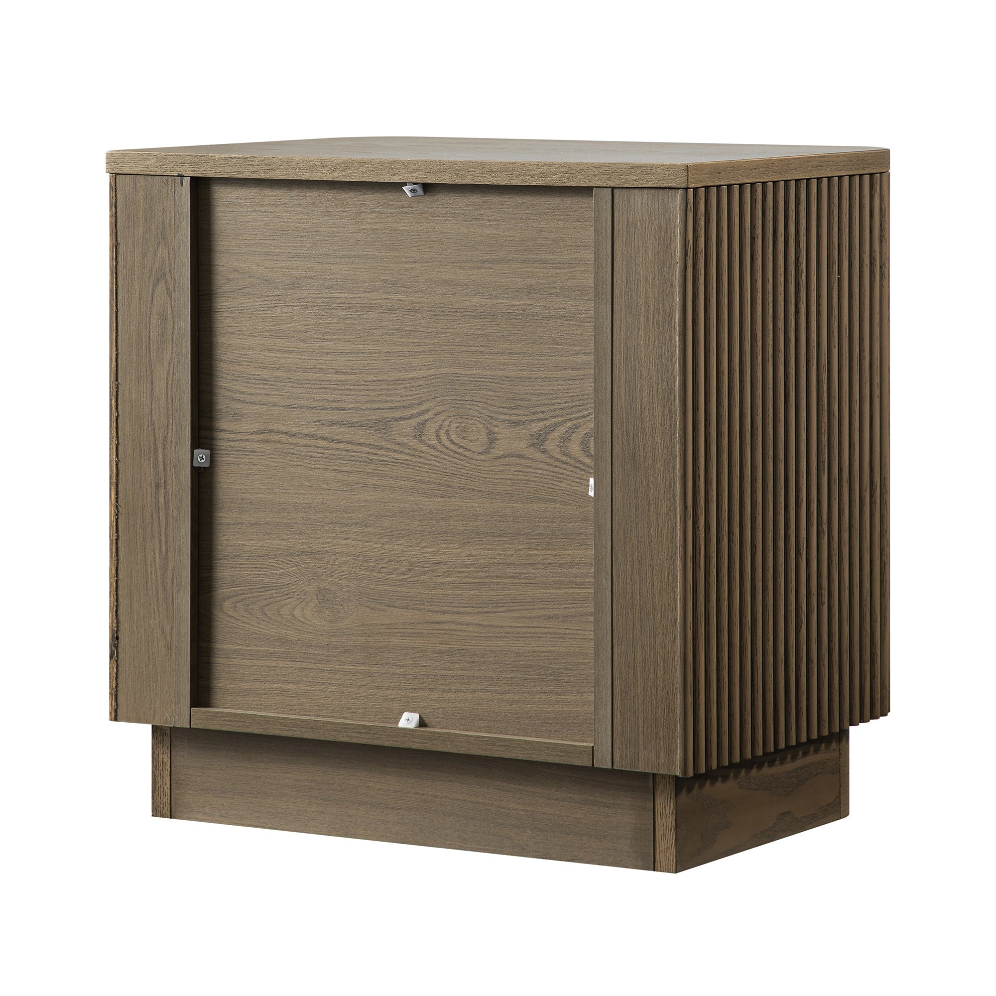 Maru 2-Drawer Nightstand, Silver Oak