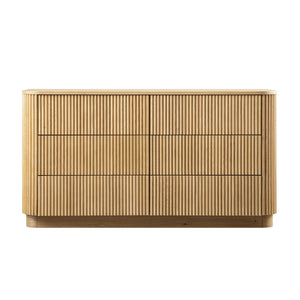 Maru 6 Drawer Dresser, Oak