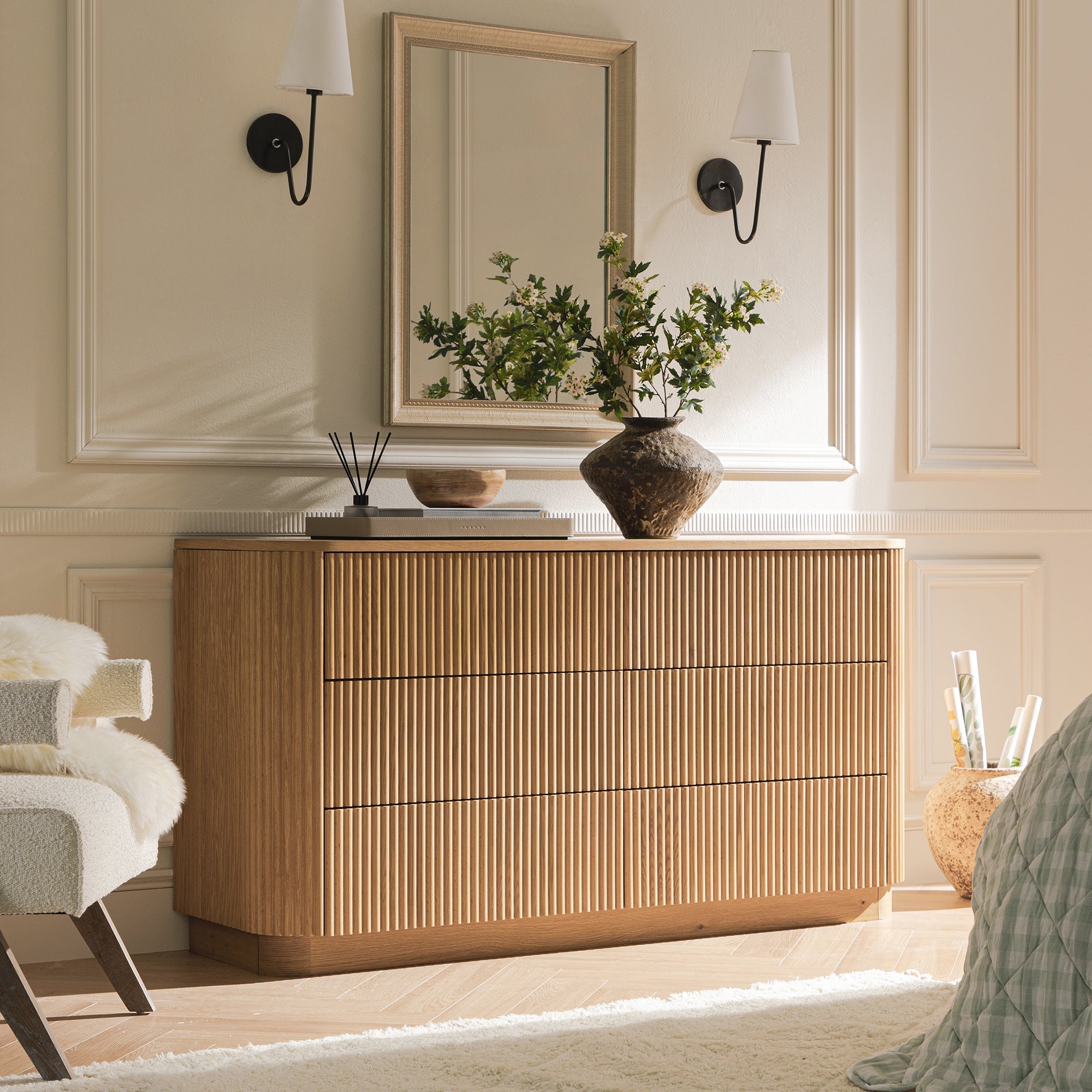 Maru 6 Drawer Dresser, Oak | daals.com Maru 6 Drawer Dresser, Oak | daals.com
