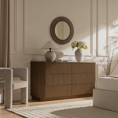 Maru 6 Drawer Dresser, Silver Oak