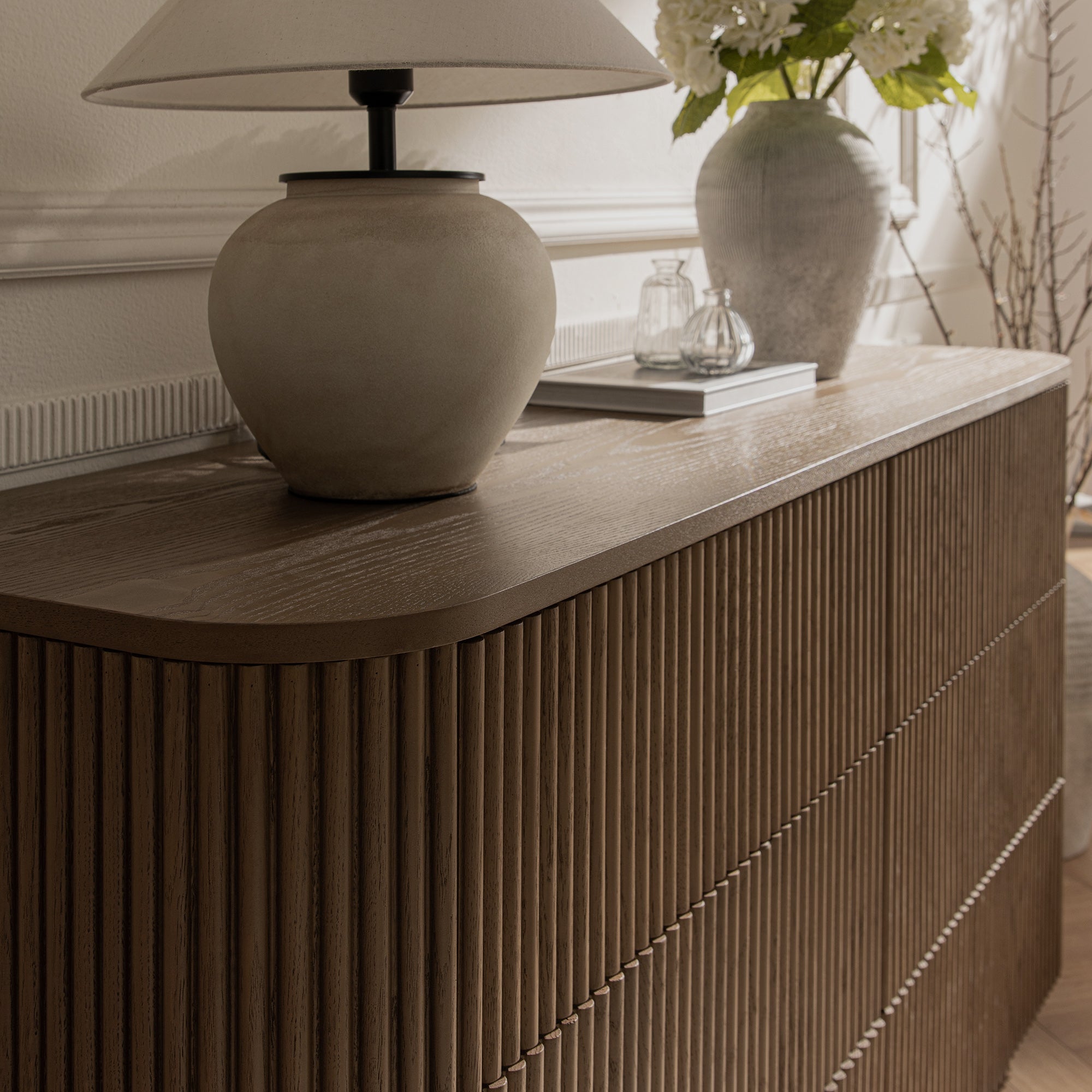 Maru 6 Drawer Dresser, Silver Oak