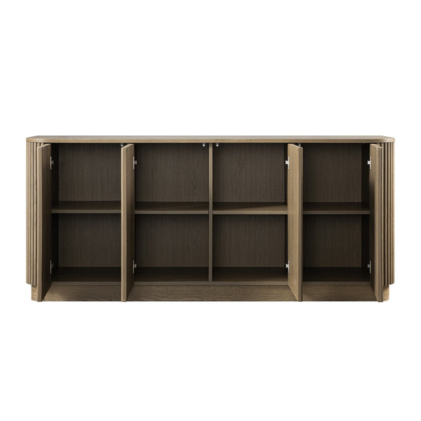 Maru Large 4-Door Sideboard, Silver Oak