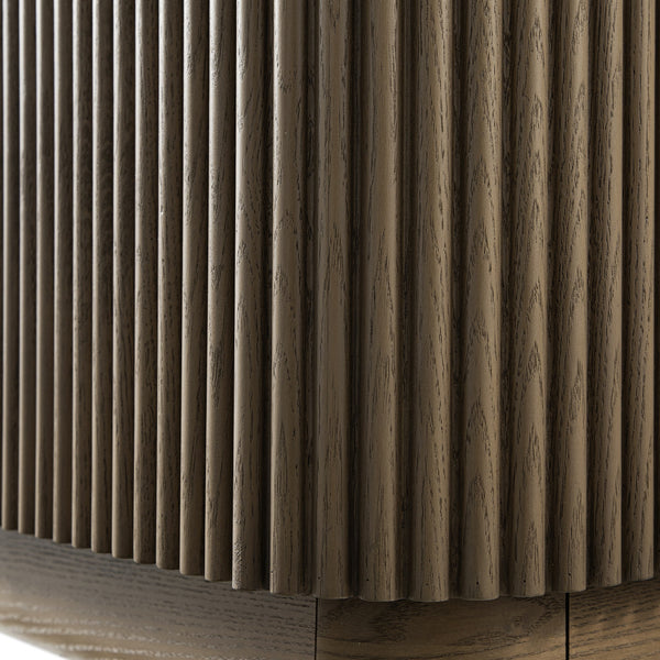 Maru Large 4-Door Sideboard, Silver Oak