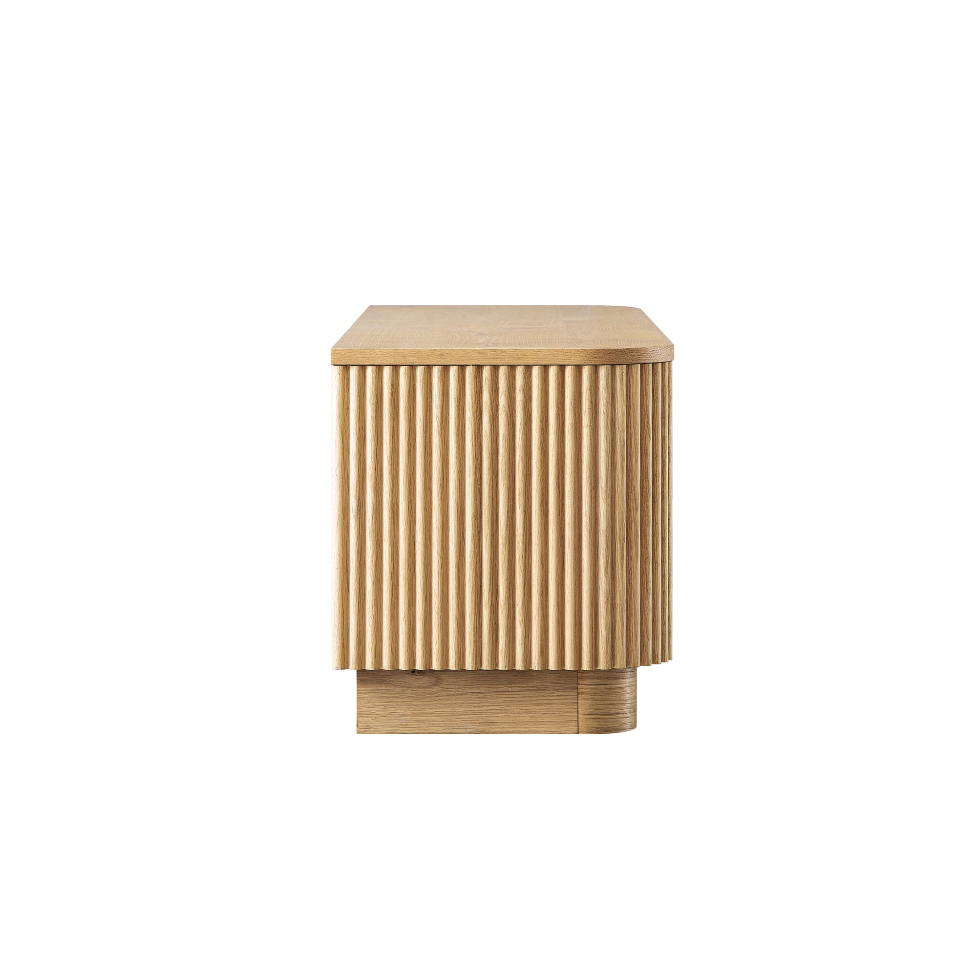 Maru 47" Wide Media Unit with Drawers, Oak