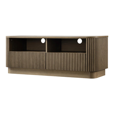 Maru 47" Wide Media Unit with Drawers, Silver Oak