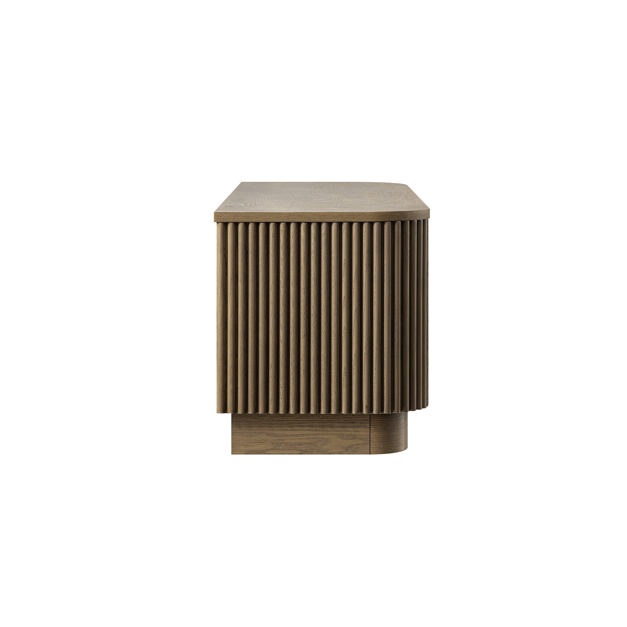 Maru 47" Wide Media Unit with Drawers, Silver Oak