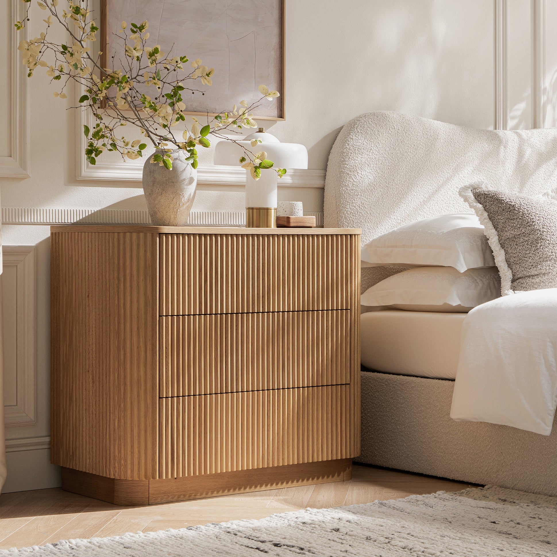 Maru 3 Drawer Dresser, Oak