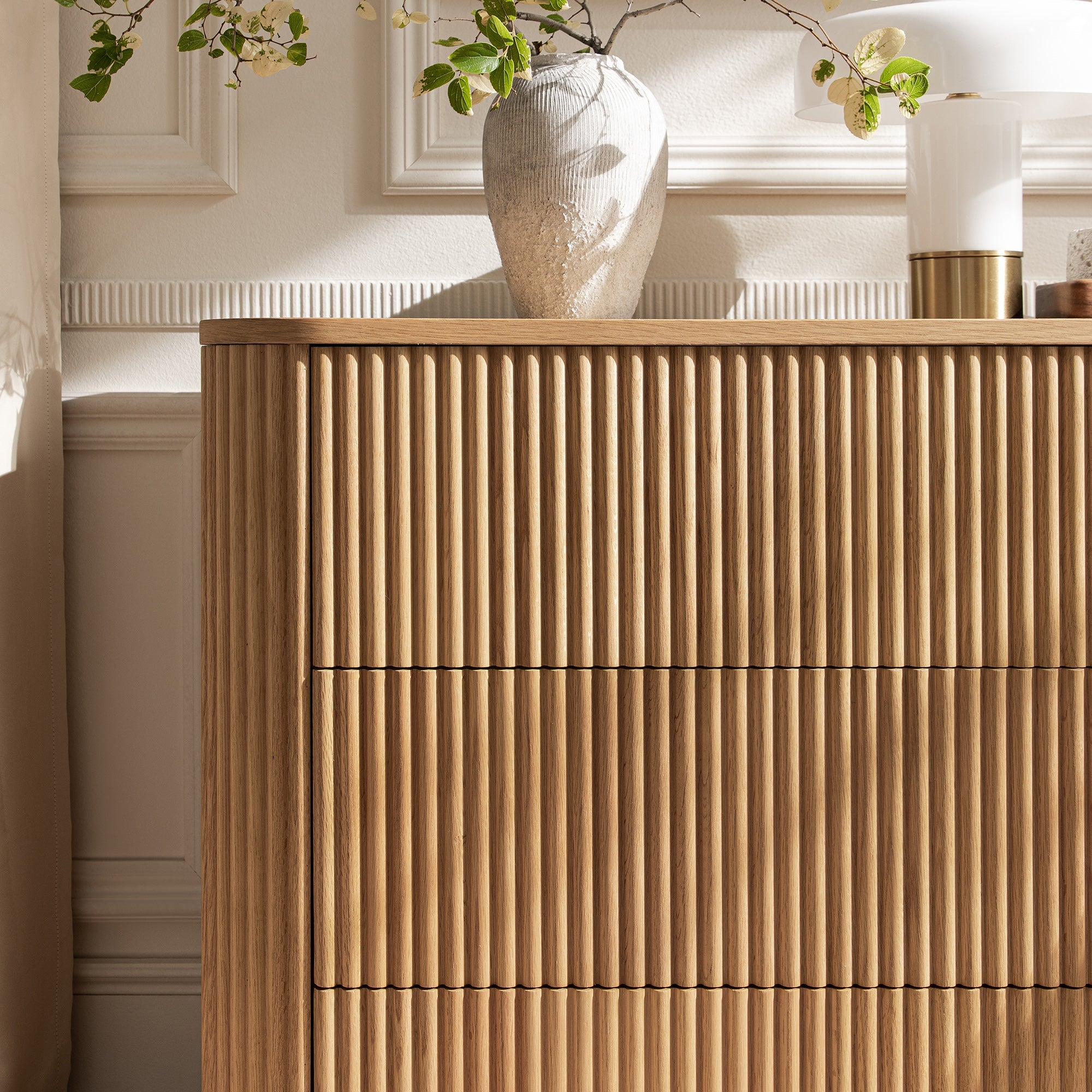 Maru 3 Drawer Dresser, Oak